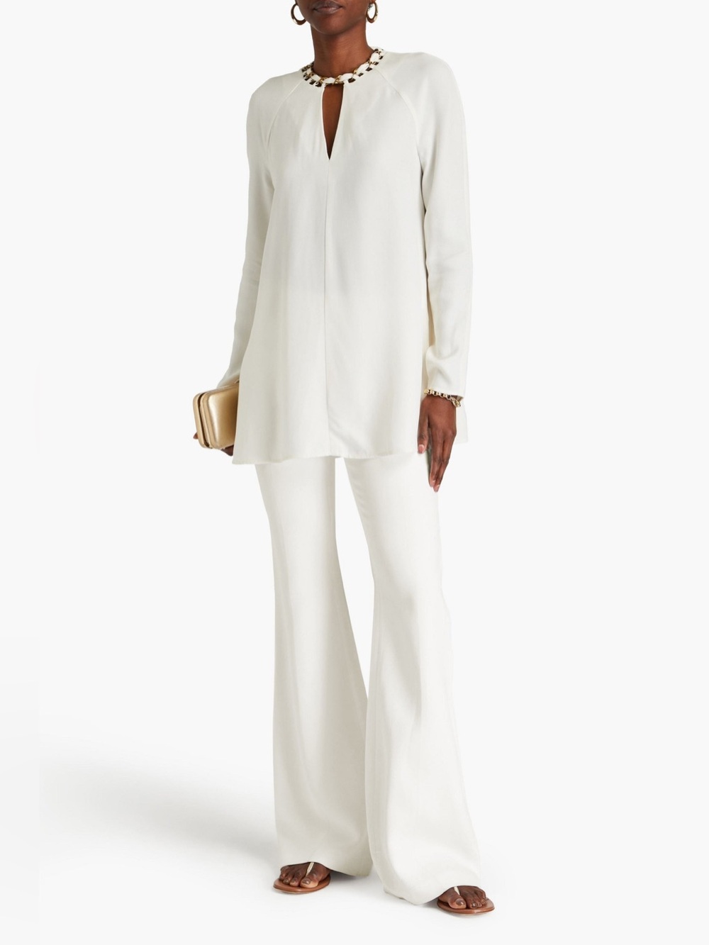 Zimmermann Chain-Embellished Crepe Blouse
